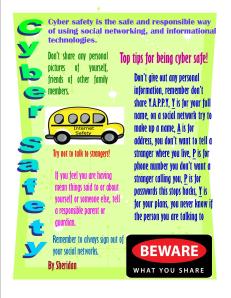 Sheridan's cyber safety poster